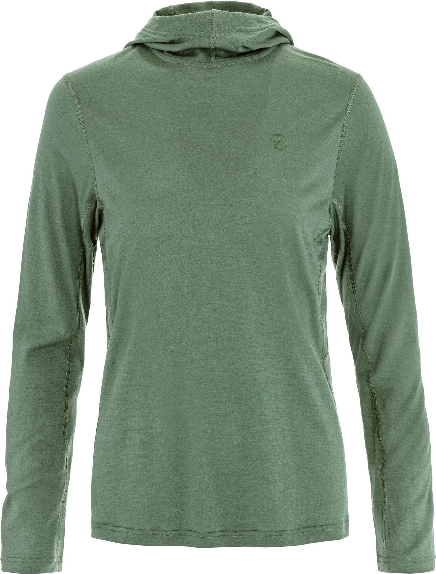 Fjällräven Abisko Wool Hoodie Womens Patina Green (614)