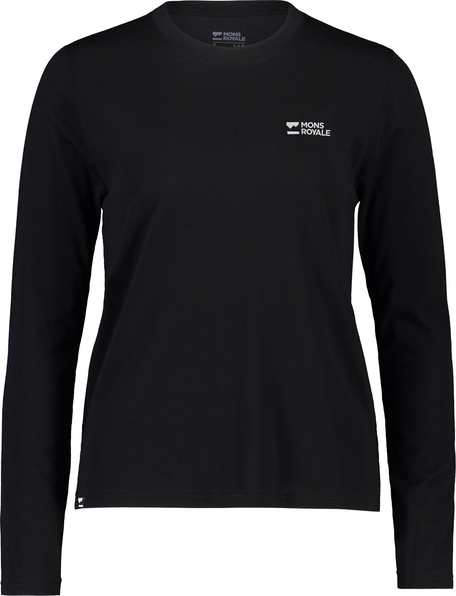 Mons Royale Icon Merino Long Sleeve Womens Black (2024)
