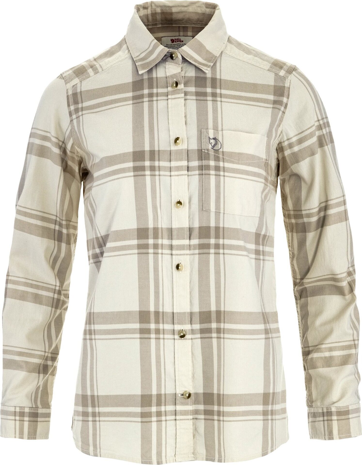 Fjällräven Övik Lite Flannel Shirt Womens Chalk White-Fossil (113-118)