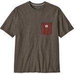Patagonia Shop Sticker Pocket Responsibili-Tee Mens Marlow Brown