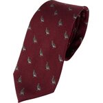 Jack Pyke Silk Tie Partridge Burgundy