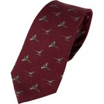 Jack Pyke Silk Tie Phesant Burgundy