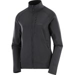 Salomon Essential Lightwarm Full Zip Womens Deep Black