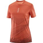 Salomon S/Lab Ultra Tee AOP Womens Burnt Sienna / Decadent Chocolate