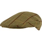 Jack Pyke Wool Blend Flat Cap Green Tweed