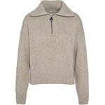 Barbour Lavensdale Half Zip Knitted Jumper Womens Oatmeal