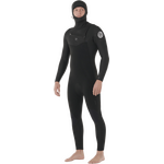 Rip Curl Dawn Patrol Chest Zip Hooded 6/4 Mens Black