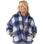 Rip Curl Cala Nights Check Jacket Womens Blue
