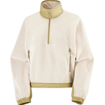 Salomon Chroma Fleece Crop Half Zip Womens Whisper White / Gray Green