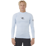 Rip Curl Waves UPF Performance Long Sleeve Mens Blue Wind