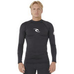 Rip Curl Waves UPF Performance Long Sleeve Mens Black