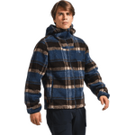 Varg Funäs Pile Hood Mens Earthy Blue Check