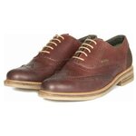 Barbour Redcar Oxford Broque Dark Brown Conker