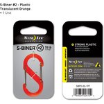 Nite Ize S-Biner Plastic Size #2 Translucent Orange