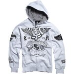 Fox Steel Faith Men's Front Fleece Hoody Zip Valkoinen