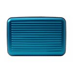 Ögon Designs Aluminium wallet 5A, Fan-shaped Blue
