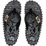 Gumbies Islander Canvas Flip-Flops Black Signature Men Black Signature