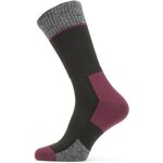 Sealskinz Solo QuickDry Mid Length Sock Black/Grey/Red