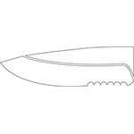 Benchmade Osborne clip point, Satin Blade Serrated