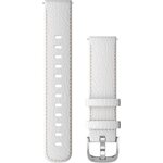 Garmin Vivoactive 3S / 4S Strap (Leather) White Leather w/ Silver Hardware