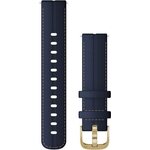 Garmin Vivoactive 3S / 4S Strap (Leather) Navy Leather w/ Light Gold Hardware