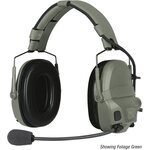 Ops-Core AMP, Communications Headset, Connectorized, NFMI Enabled (Factory Refurbished) Foliage Green