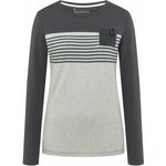 Black Diamond Long Sleeve Campus Tee Womens Nickel Heather/Carbon/Black Heather