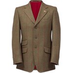 Alan Paine Combrook Mens Tweed Blazer - Classic Fit Sage (Olive)