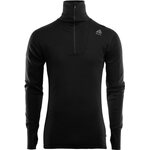 Aclima DoubleWool Polo w/ Zip Mens Jet Black / Marengo
