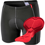 Löffler Bike Undershorts Elastic Mens Black w/ Red seat pad (990)