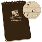 Rite in the Rain Top Spiral Notebook 3" x 5" Brown