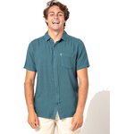 Rip Curl New Ventura Short Sleeve Shirt Mens Mid Blue