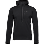 Black Diamond Coefficient 1/4-Zip Fleece Hoody Mens Black