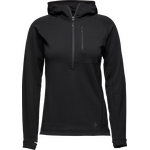 Black Diamond Coefficient 1/4-Zip Fleece Hoody Womens Black