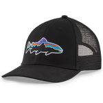 Patagonia Fitz Roy Fish LoPro Trucker Hat Black w/ Fitz Roy Trout