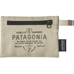 Patagonia Small Zippered Pouch Forge Mark: Bleached Stone