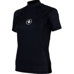 AquaLung Rashguard Slim Fit SS Womens Black / Black