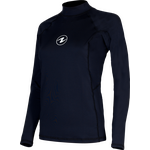 AquaLung Rashguard Slim Fit LS Womens Black / Black