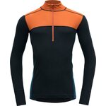 Devold Lauparen Merino 190 Zip Neck Mens Flame/Ink/Flood