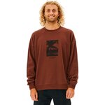 Rip Curl Quality Surf Products Crew Fleece Mens Dusted Chocolate