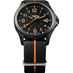 Traser P67 Officer Pro GunMetal Black/Orange Nato Strap
