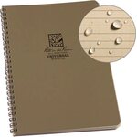 Rite in the Rain Side Spiral Notebook 17x22cm Tan