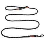 Non-stop Dogwear Rock Leash Adjustable Black