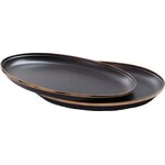 Barebones Enamel Deep Plate Set 2pcs Charcoal