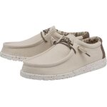HeyDude Wally Canvas Mens Ivory