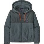 Patagonia Microdini Hoody Womens Nouveau Green with Campfire Orange