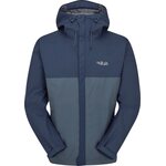 Rab Downpour Eco Waterproof Jacket Mens Tempest Blue / Orion Blue