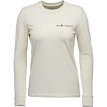 Black Diamond Heritage Wordmark LS Tee Womens Off White