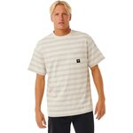 Rip Curl QSP Stripe Tee Mens Vintage White