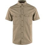 Fjällräven Övik Air Stretch Short Sleeve Shirt Mens Suede Brown (244)